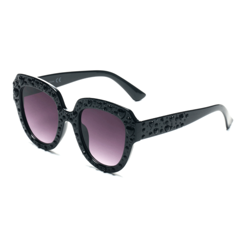 Round Cat Eye Rhinestone Fashion Sunglasses
