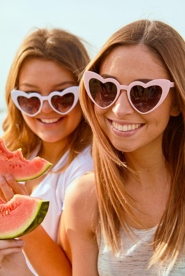 white heart sunglasses